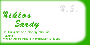 miklos sardy business card